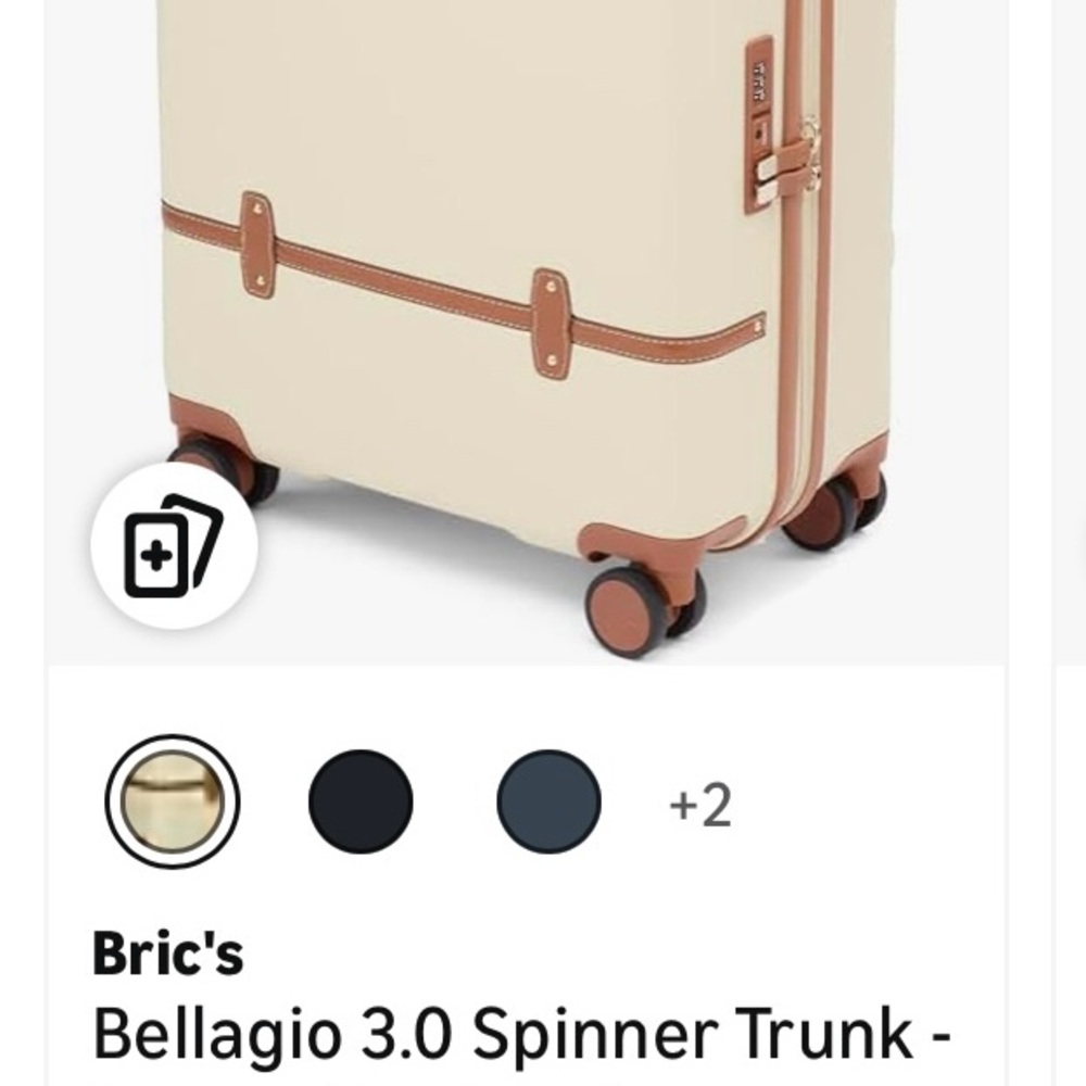 Bric's Classic Cream and Tan Rolling Suitcase - Picture 2 of 10